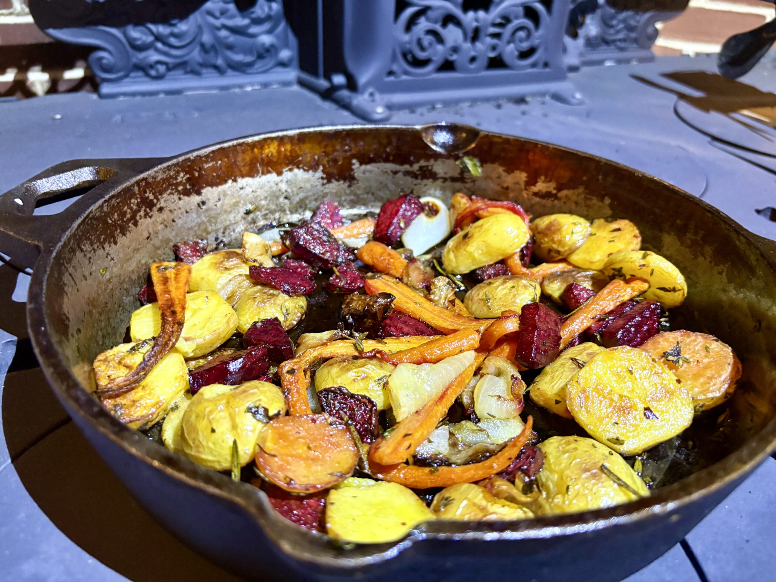 Roast Root Vegetables Homestead Dinner Side Dish